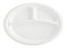 10.25" - 3 SECTION ROUND HEAVY MOLDED FIBER PLATES, 500 per case