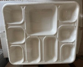 9 Compartment Rectangle Compostable Plates