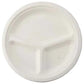 9" - 3 SECTION ROUND HEAVY MOLDED FIBER PLATES, 500 per case