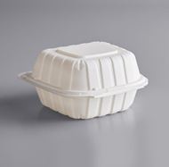 6" x 6" 1-Compartment Mineral-Filled PP Take-Out Container